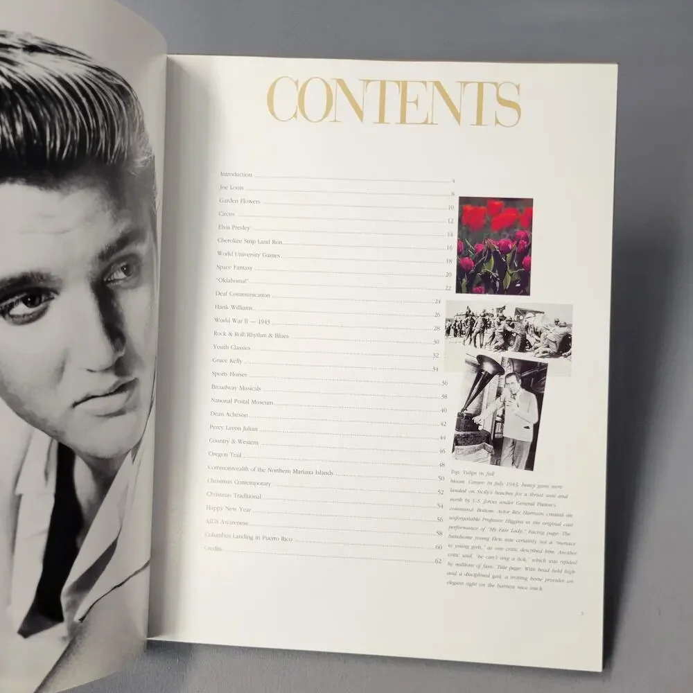 Vintage‎ 1993 USPS Commemorative Stamp Book Collection Hardcover Elvis Presley